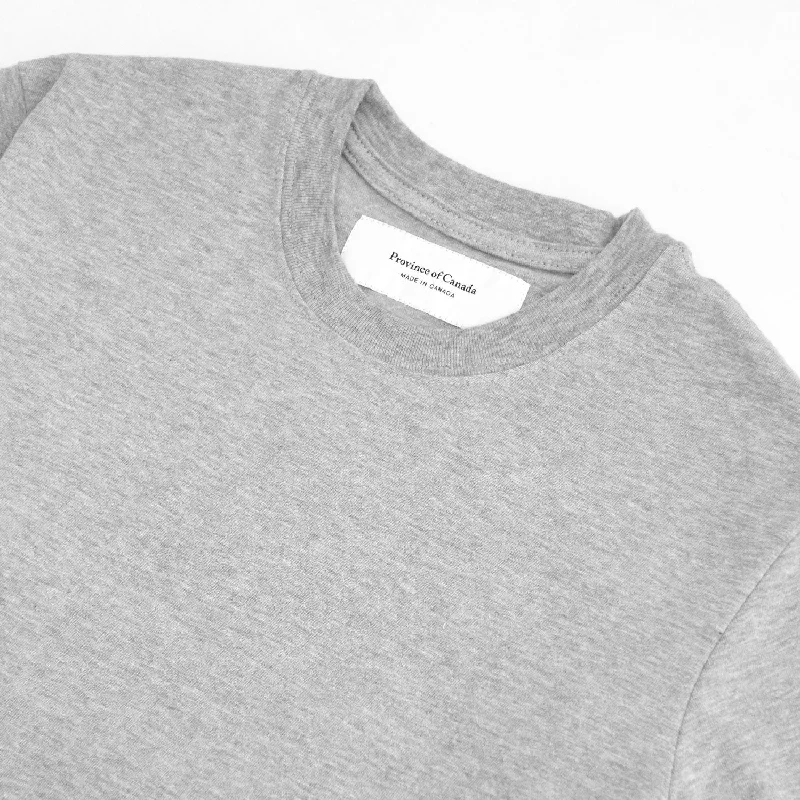 Monday Long Sleeve Crop Top Heather Grey