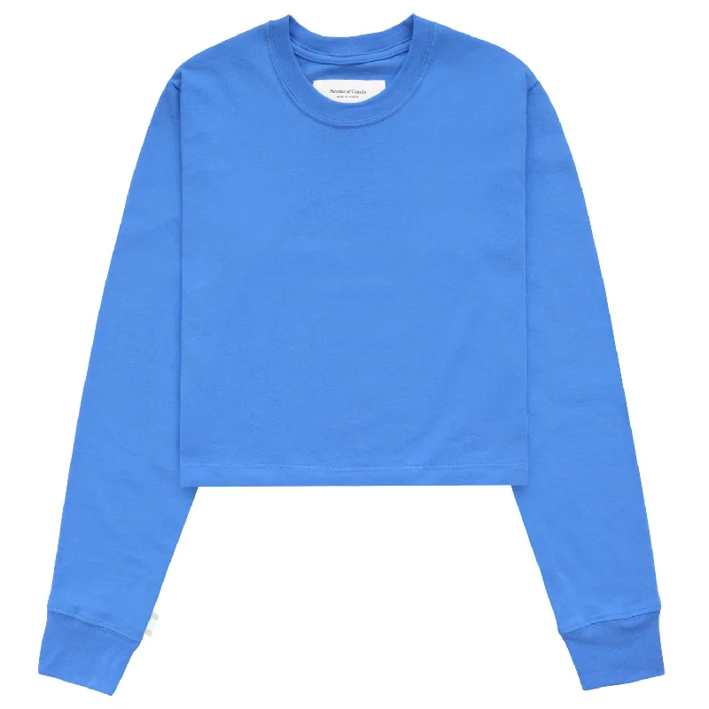 Monday Long Sleeve Crop Top Super Blue