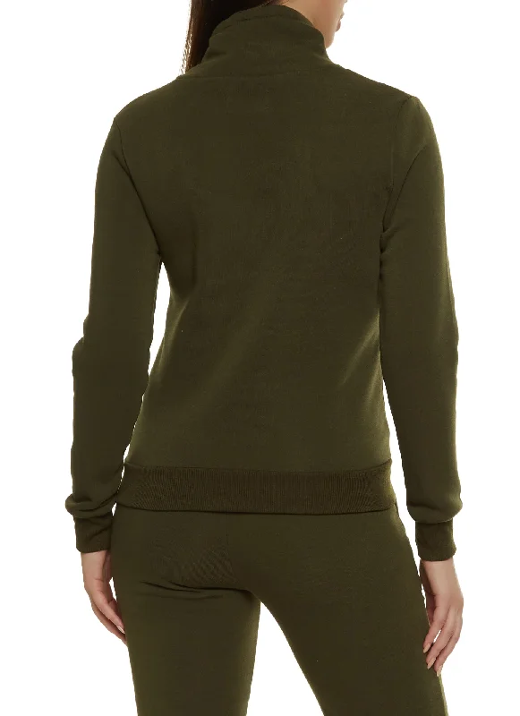 Fleece Funnel Neck Sweatshirt