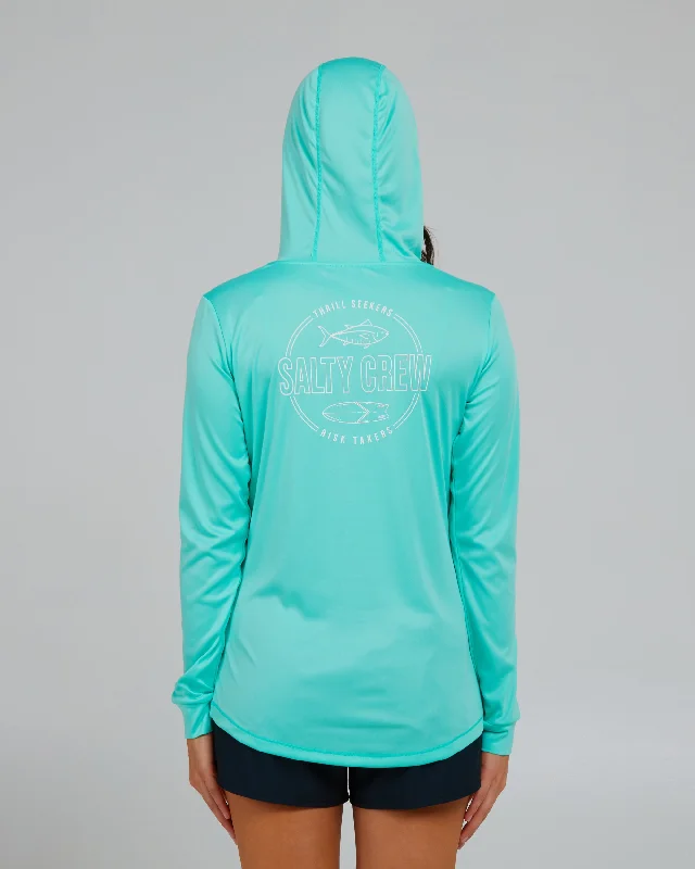 Outlined Sea Foam Hooded Sunshirt