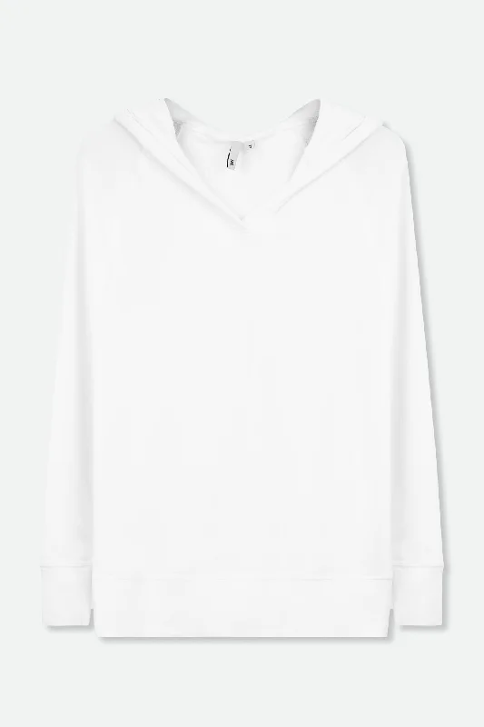 ADDY HOODY IN PIMA COTTON STRETCH WHITE