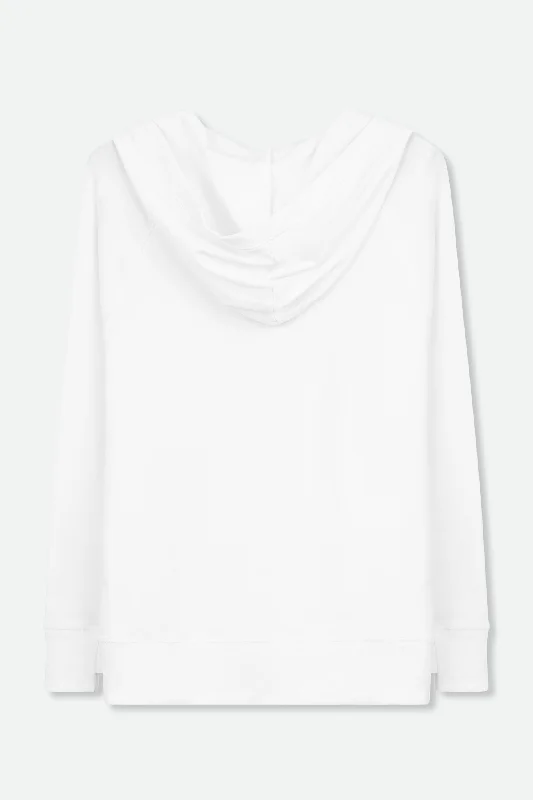 ADDY HOODY IN PIMA COTTON STRETCH WHITE