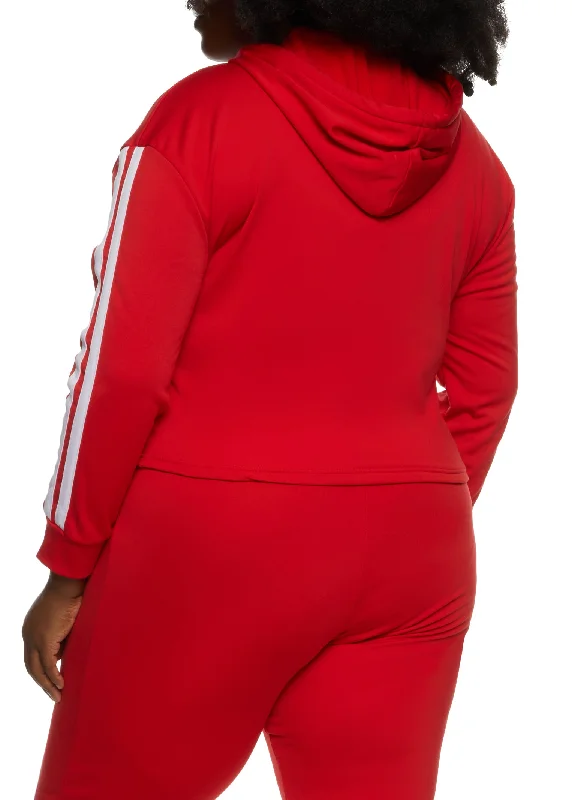 Plus Size New York Zip Front Graphic Hoodie