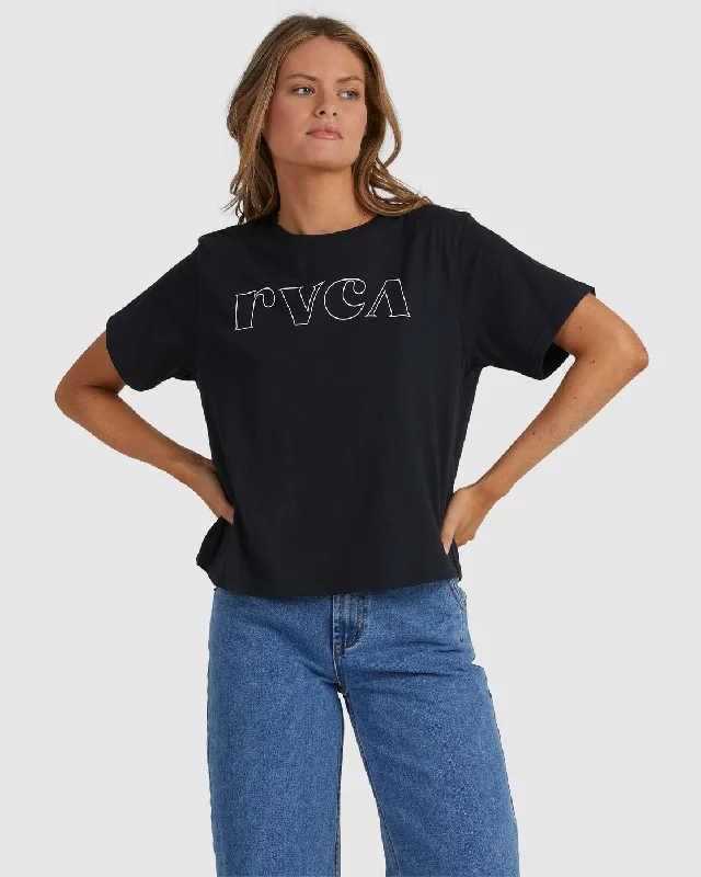 RVCA Curl Keyline Graphic Tee - Black