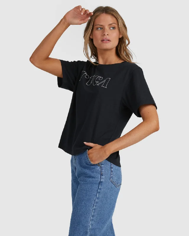 RVCA Curl Keyline Graphic Tee - Black