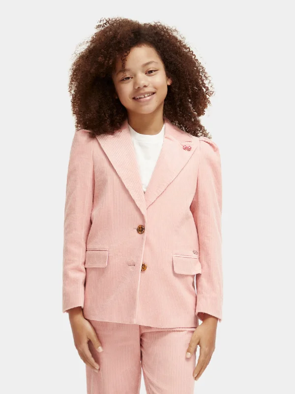 Kids - Single-breasted corduroy blazer