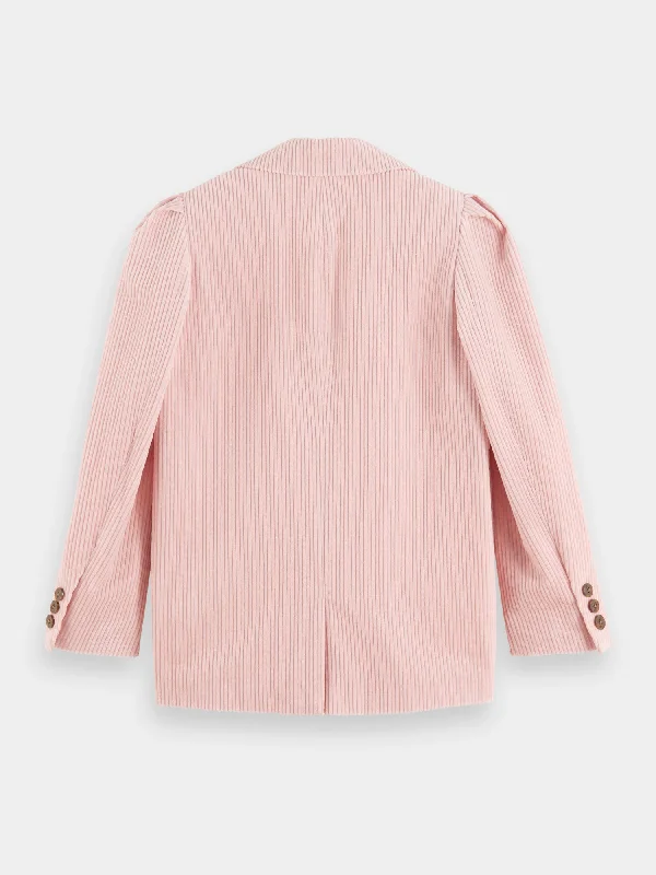 Kids - Single-breasted corduroy blazer