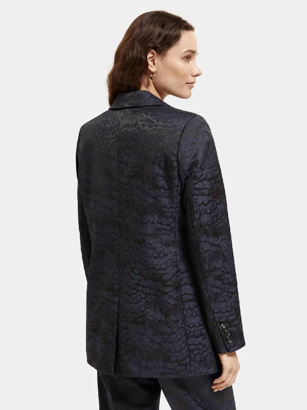 Single-breasted jacquard blazer