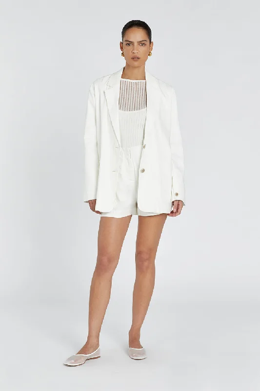 SLOAN WHITE LINEN BLEND WHITE BLAZER