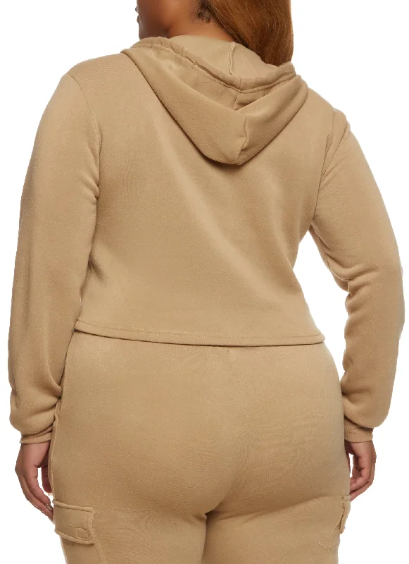 Plus Size Beyond Blessed Graphic Patch Hoodie