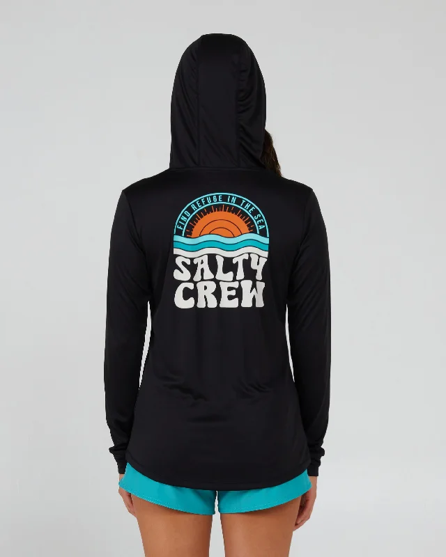 Sundown Black Hooded Sunshirt