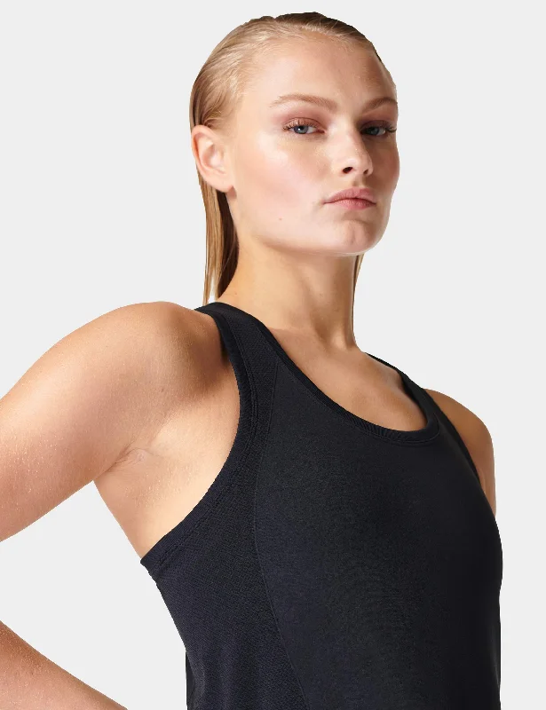 Athlete Seamless Gym Vest - Black