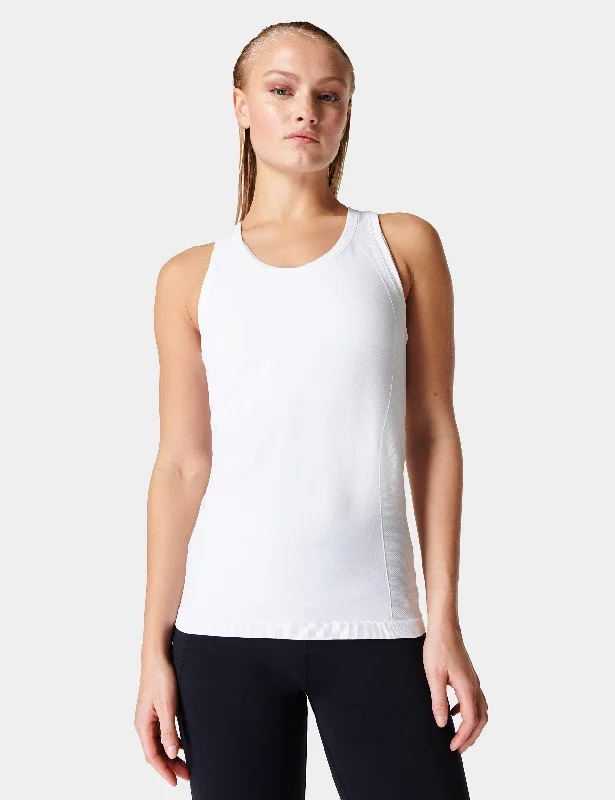 Athlete Seamless Gym Vest - White