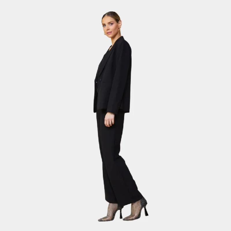 Tailored Single Button Blazer (Black)