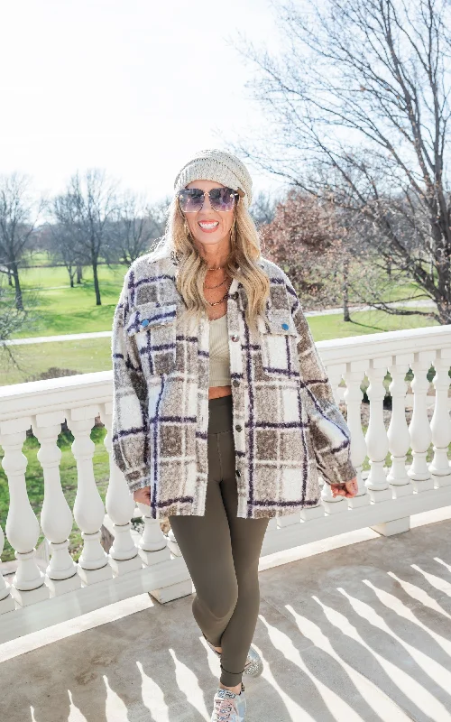 Taupe Faux Sherpa Coat