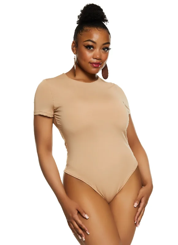 Plus Size Daisy Double Layer Crew Neck Bodysuit