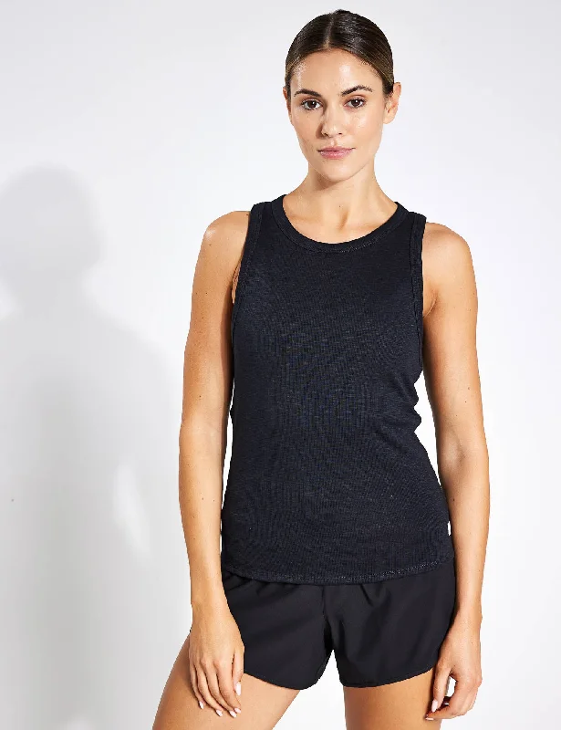 Sunrise High Neck Tank - Black