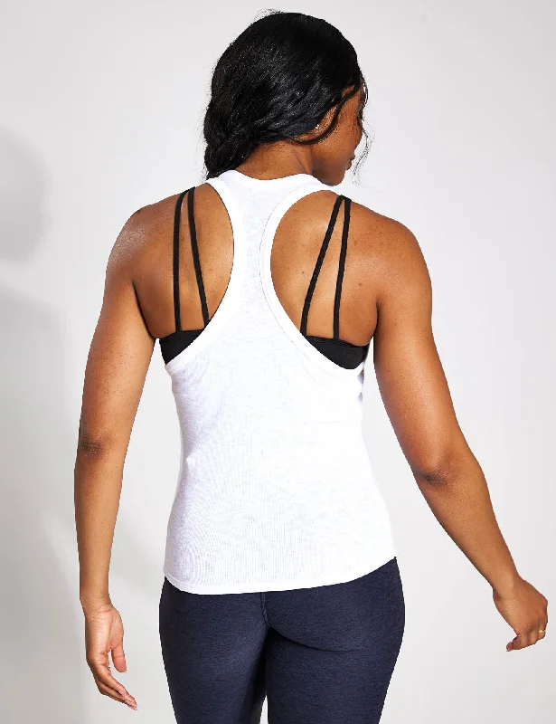 Sunrise High Neck Tank - White