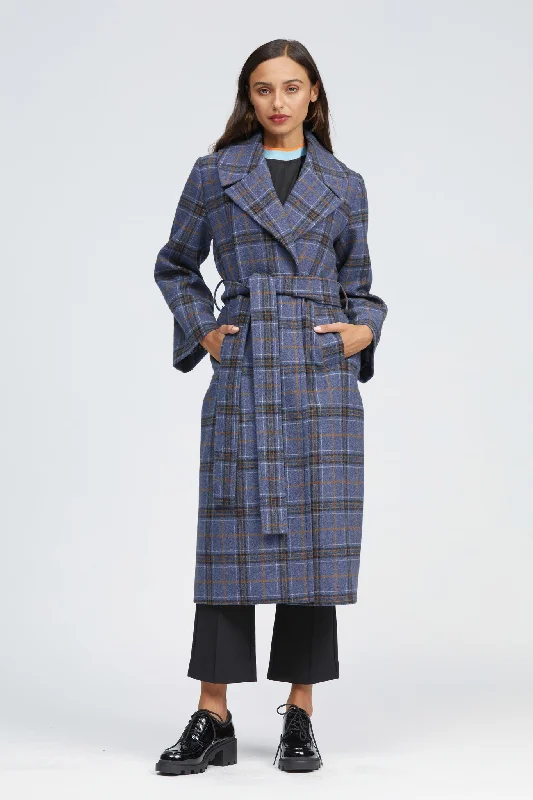 Waring Coat Blue/Orange Check