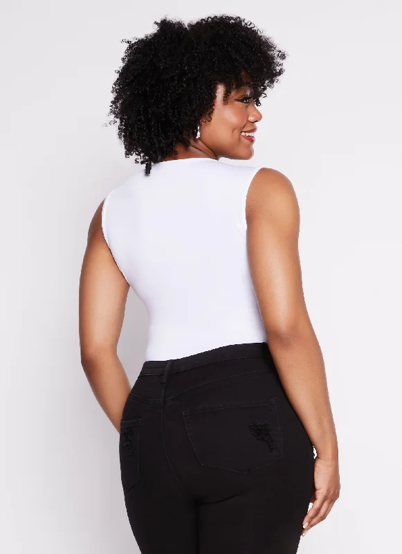 Plus Size Daisy Seamless Crew Neck Bodysuit