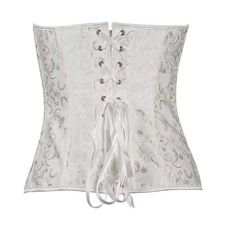 Women' Gothic Jacquard Overbust Corsets With T-bak