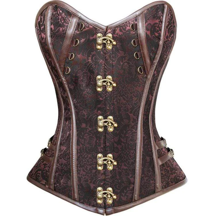 Women's Gothic Floral Overbust Corsets