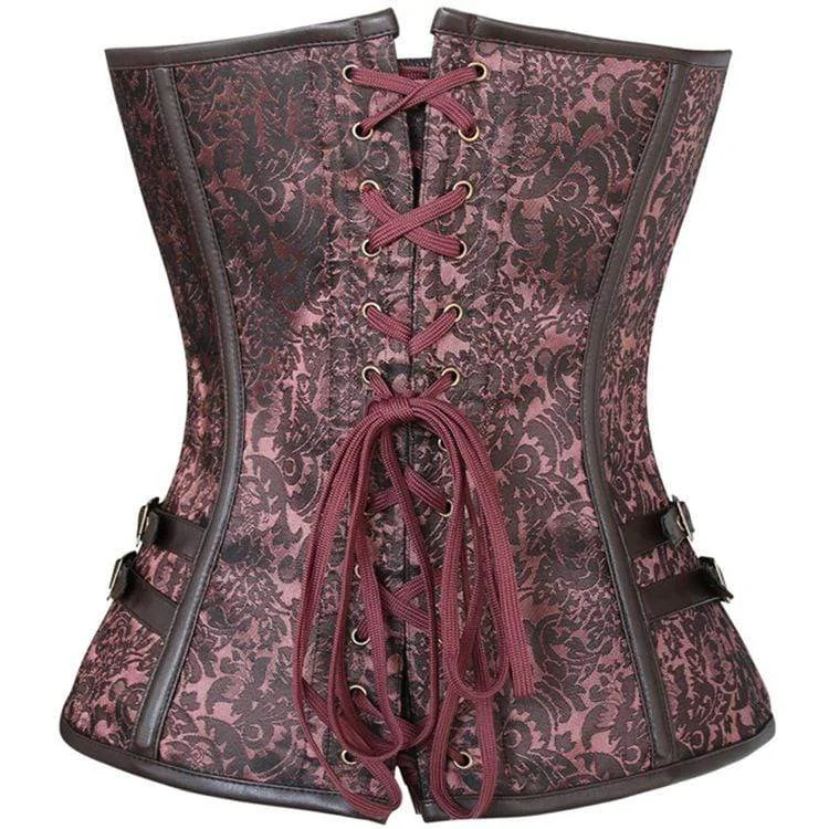 Women's Gothic Floral Overbust Corsets