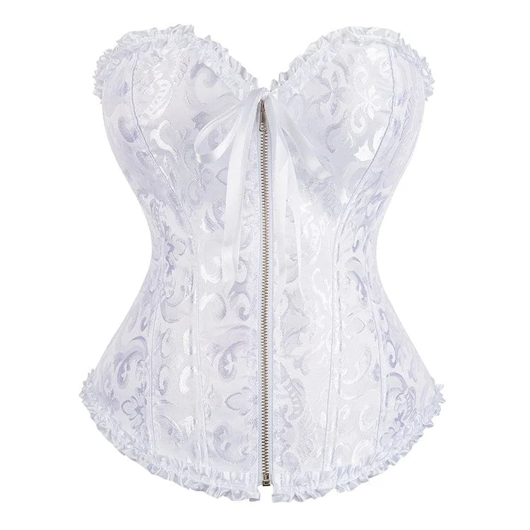 Women's Gothic Lace-up Brocade Overbust Corsets