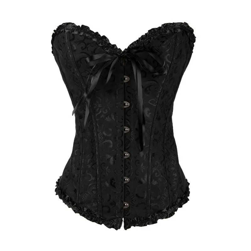 Women's Gothic Lace-up Jacquard Overbust Corsets