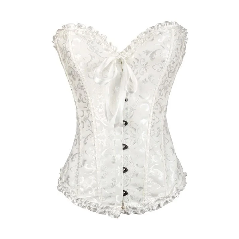 Women's Gothic Lace-up Jacquard Overbust Corsets