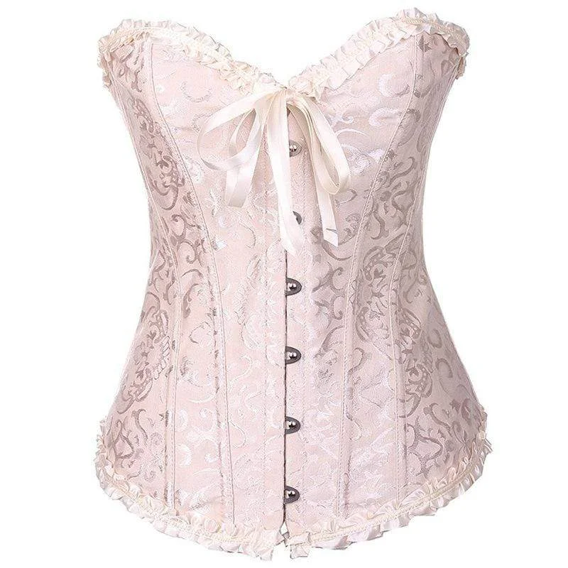 Women's Gothic Lace-up Jacquard Overbust Corsets