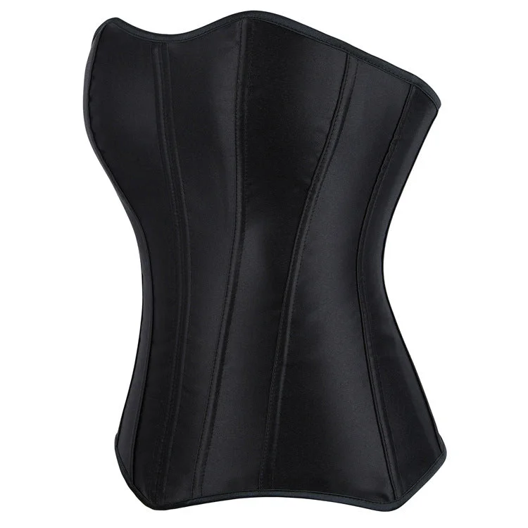 Women's Punk Solid Color Boned Overbust Corset