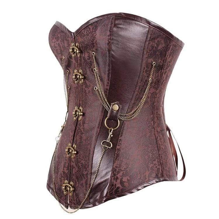 Women's Steampunk Multi-chain Overbust Corsets