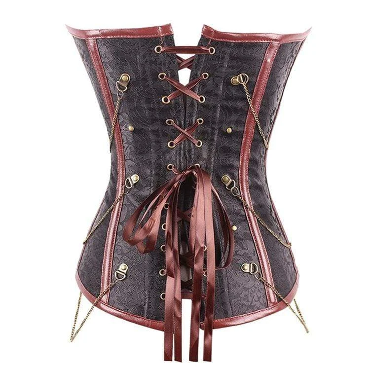 Women's Steampunk Multi-chain Overbust Corsets