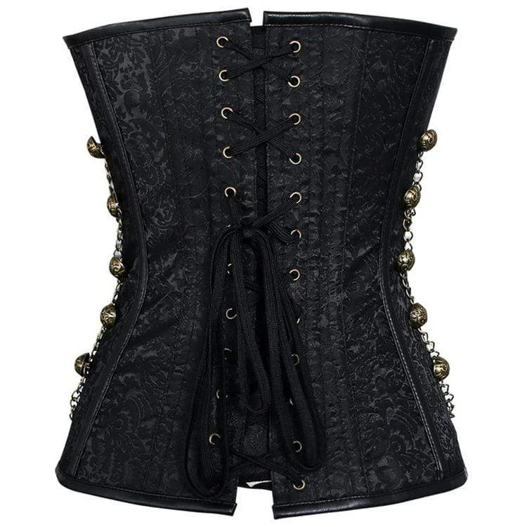 Women's Steampunk Overbust Corsets With Chains