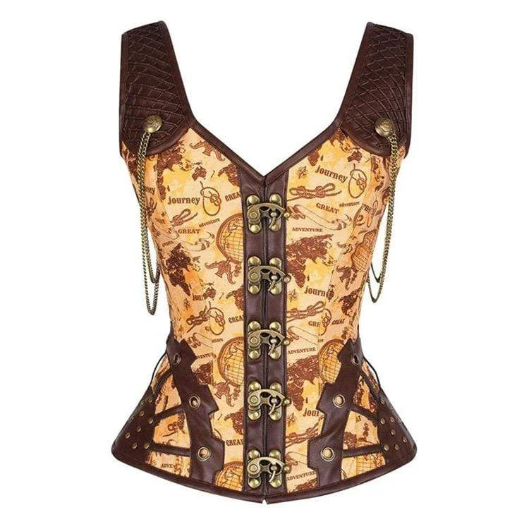 Women's Steampunk Rivets Overbust Corsets