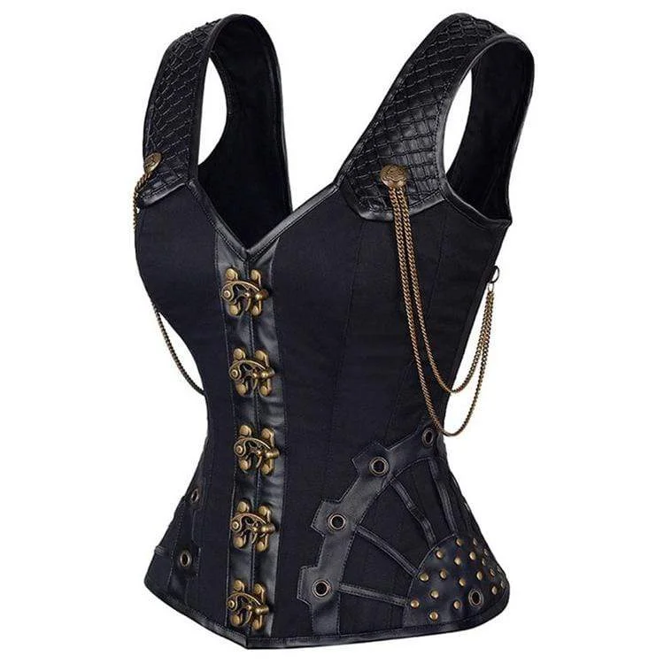 Women's Steampunk Rivets Overbust Corsets