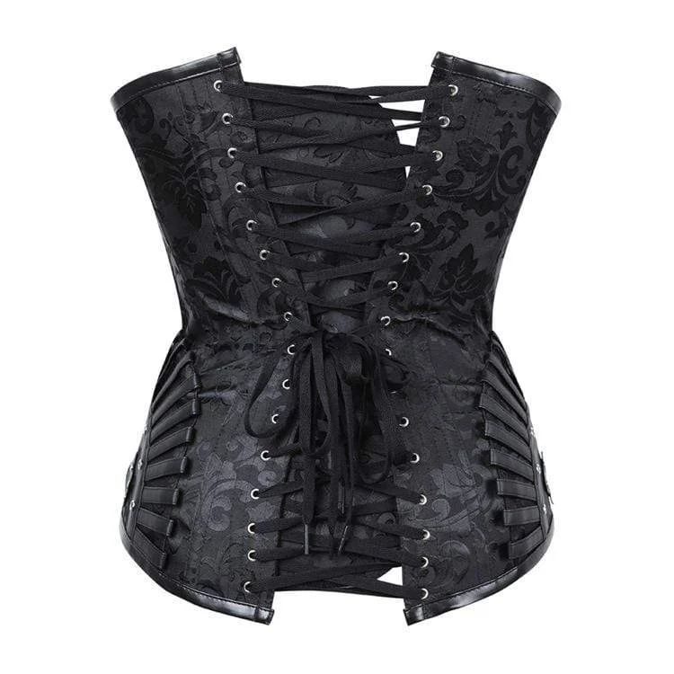 Women's Vintage Lace-up Jacquard Overbust Corsets