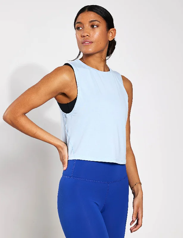 Crop It Tank - Lighter Sky Blue